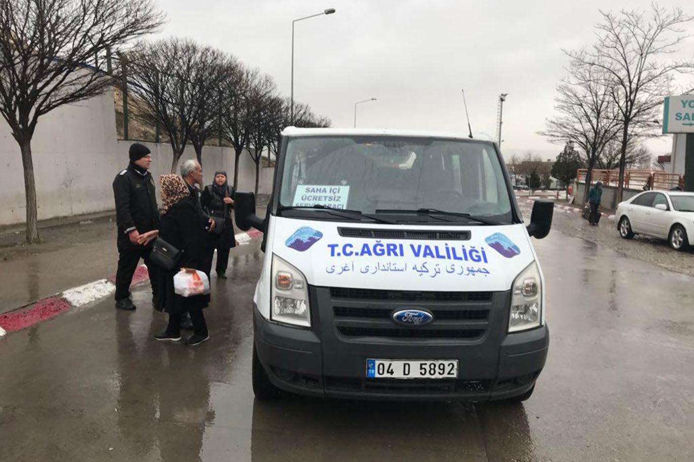 Ağrı-İran sınır kapıları arasında ücretsiz servis uygulaması Ağrı-İran sınır kapıları arasında ücretsiz servis uygulaması